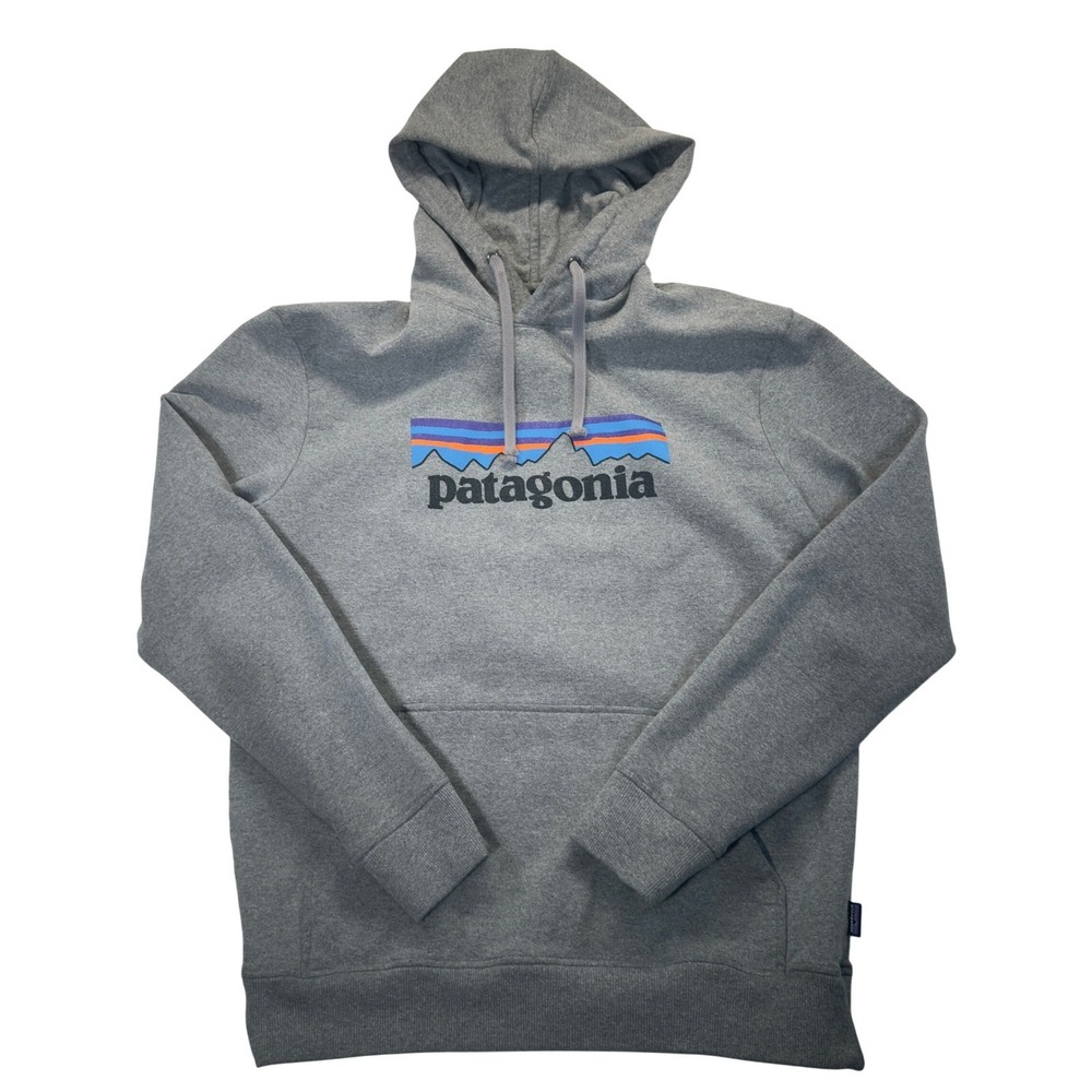 Patagonia‎ Fitz Roy Horizons Uprisal Hoodie Mens M Gray Mountain Logo 39583
